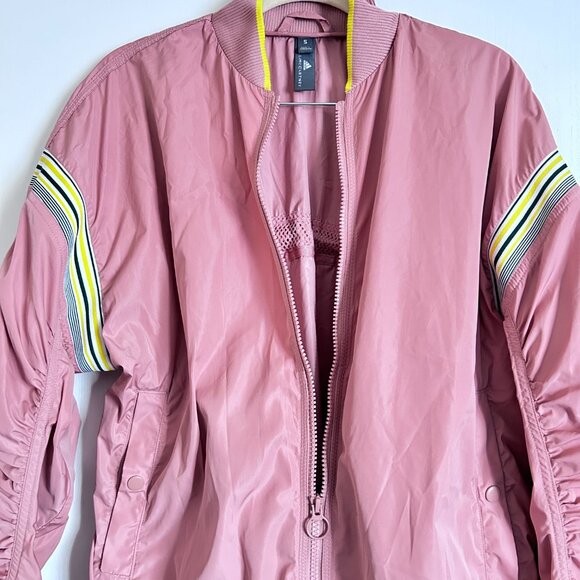 Stella McCartney for Adidas Pink Retro Striped Bomber Jacket - Picture 5 of 8